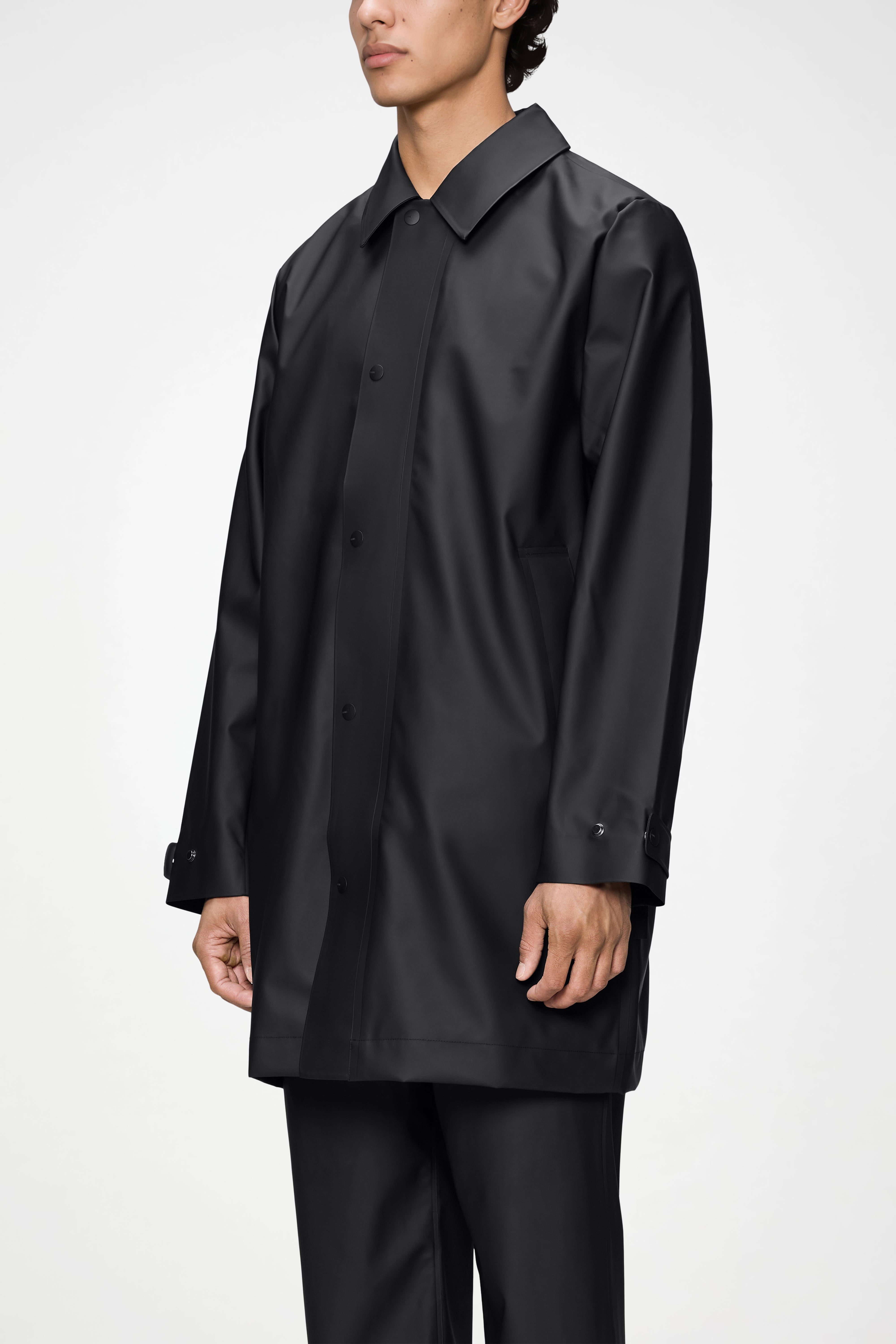 RAINS Nara Long Jacket Black Jacket